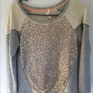 Rose gold and grey sweatshirt